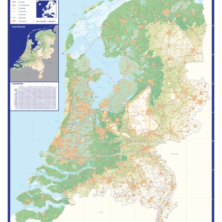 Wegenkaart Nederland natuurkundig