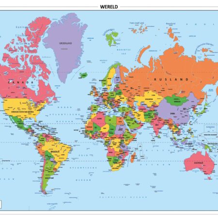 Schoolkaart Wereld 1202