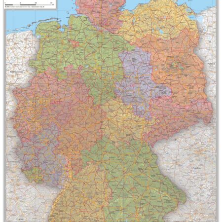 Staatkundige landkaart Duitsland