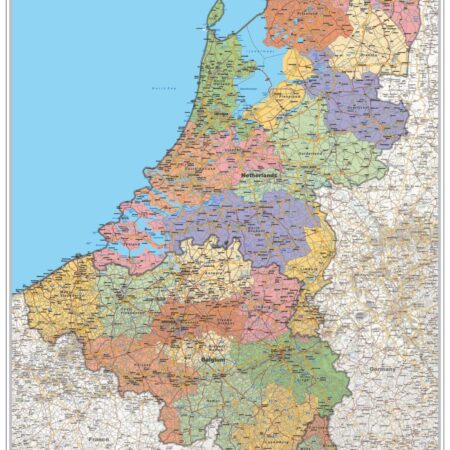 Kaart Benelux staatkundig