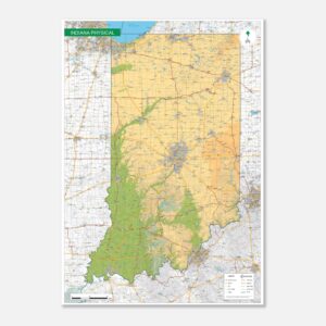 physical map Indiana