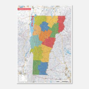 Political map Vermont