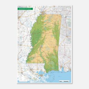 physical map Mississippi