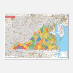 Political map Virginia