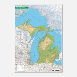 physical map Michigan