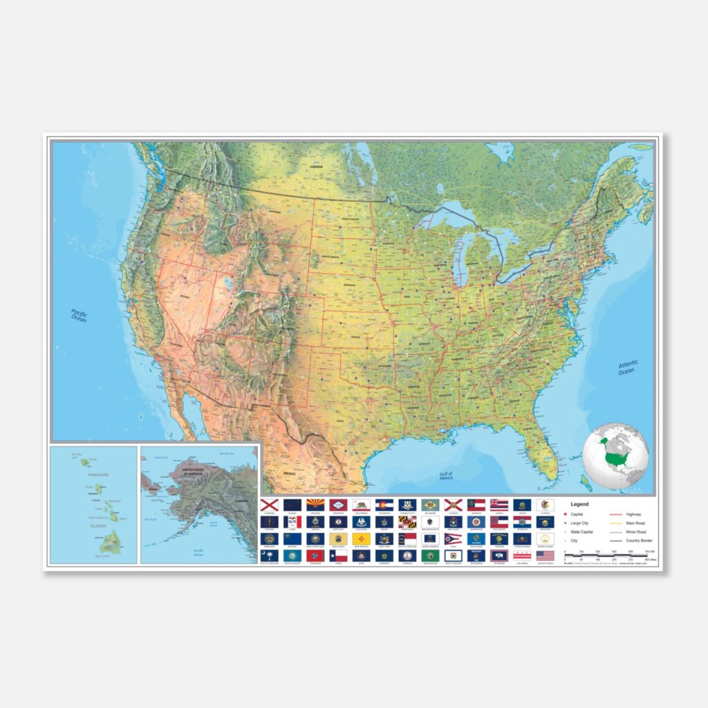 Physical Map United States