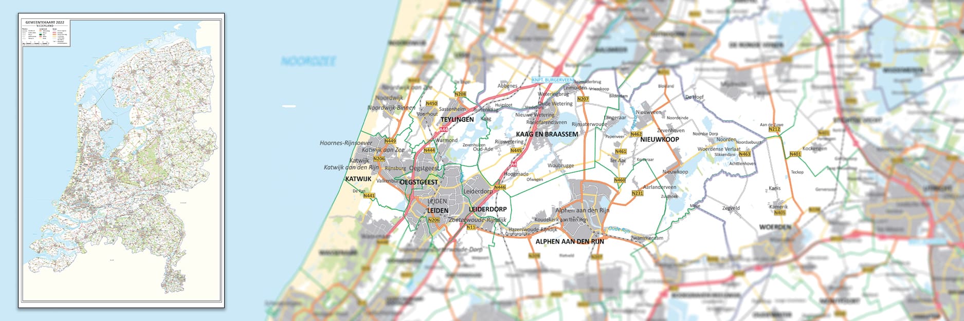 Kaarten Nederland met gemeentes - Gemeentekaarten Nederland