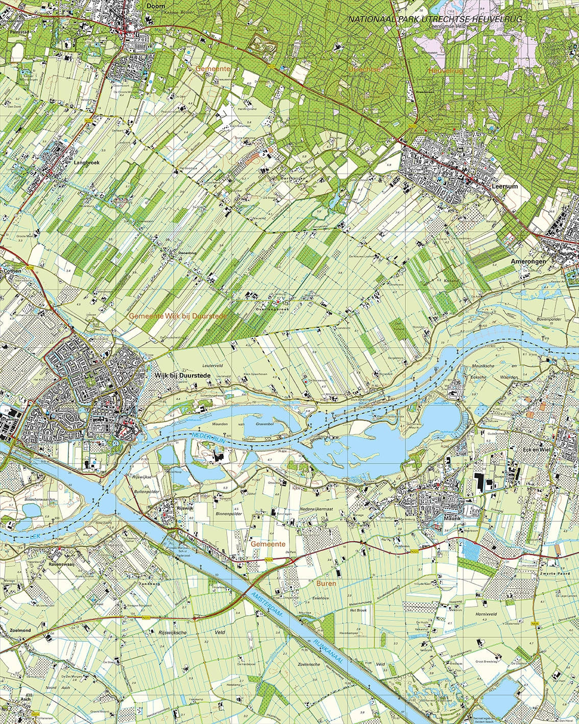 Topografische Kaart 39B Wijk bij Duurstede digitaal