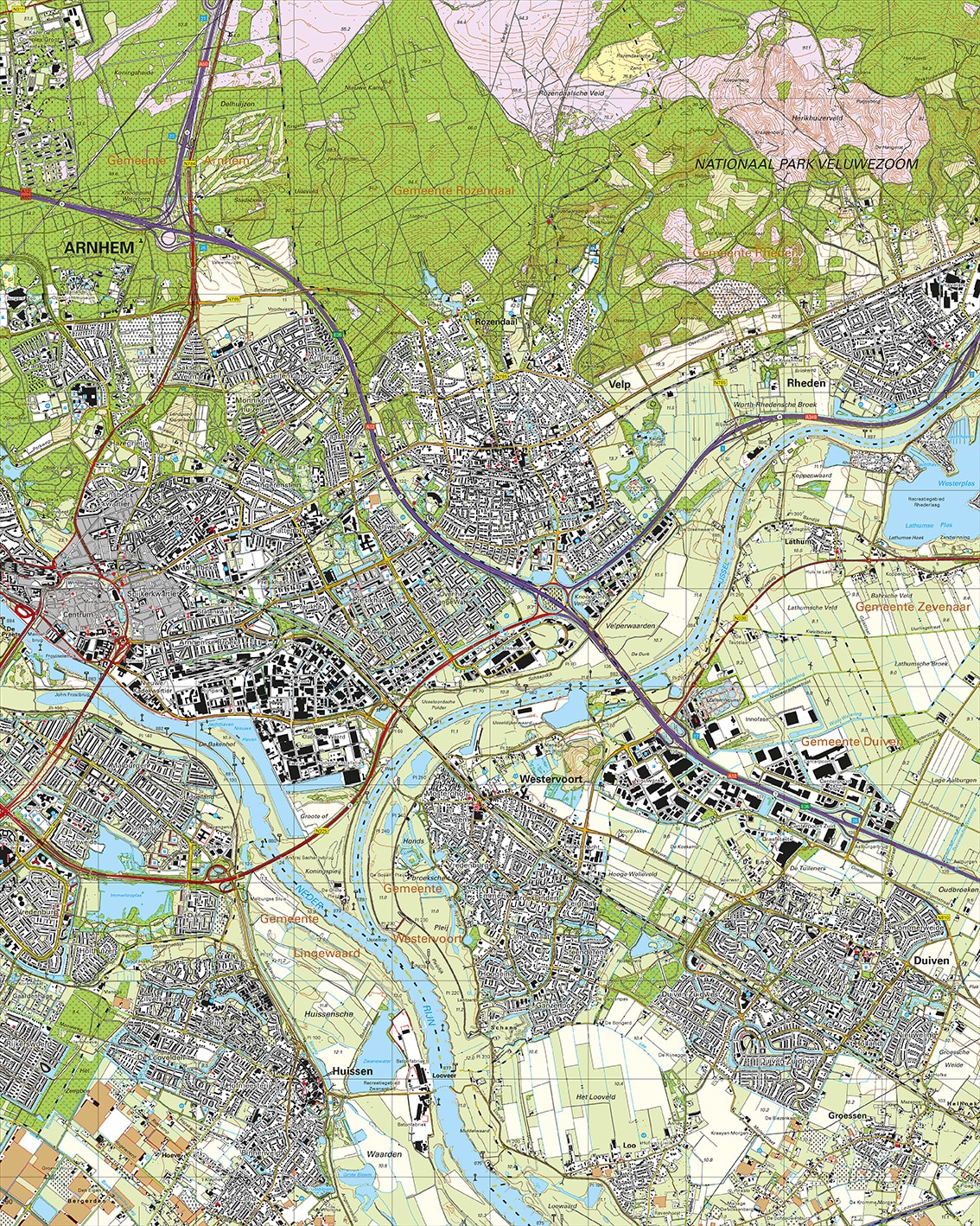 Topografische Kaart 40B Arnhem digitaal