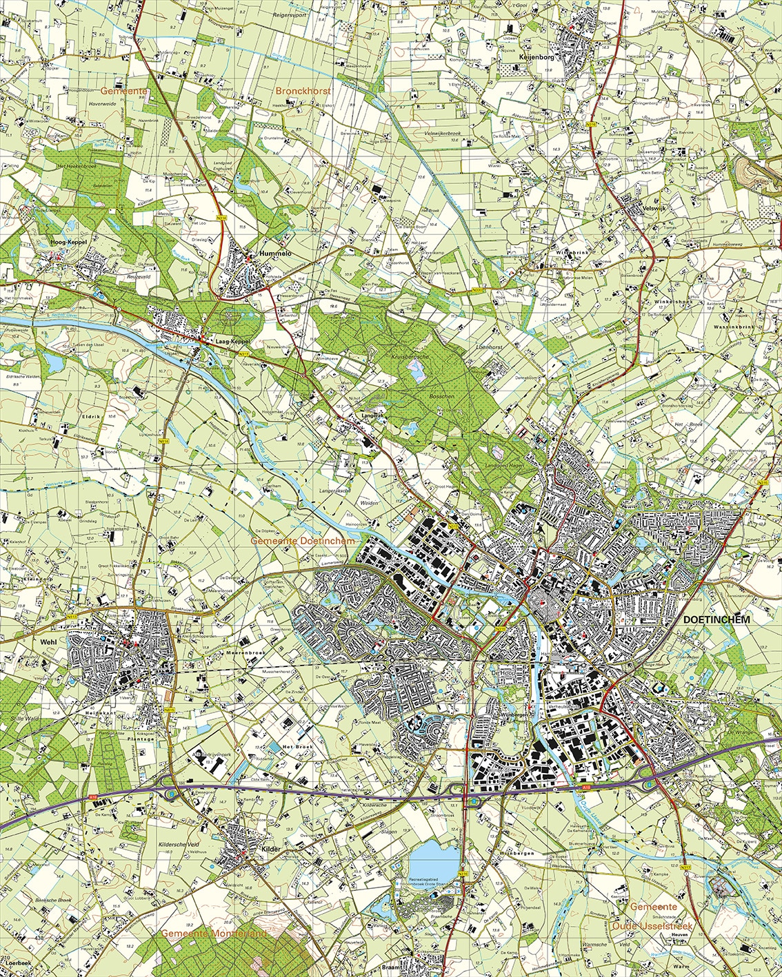 Topografische Kaart 40F Doetinchem digitaal
