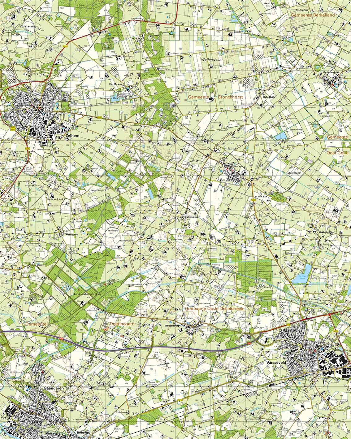 Topografische Kaart 41A Varsseveld digitaal