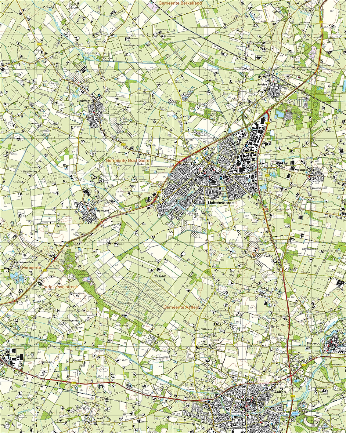 Topografische Kaart 41B Lichtenvoorde digitaal