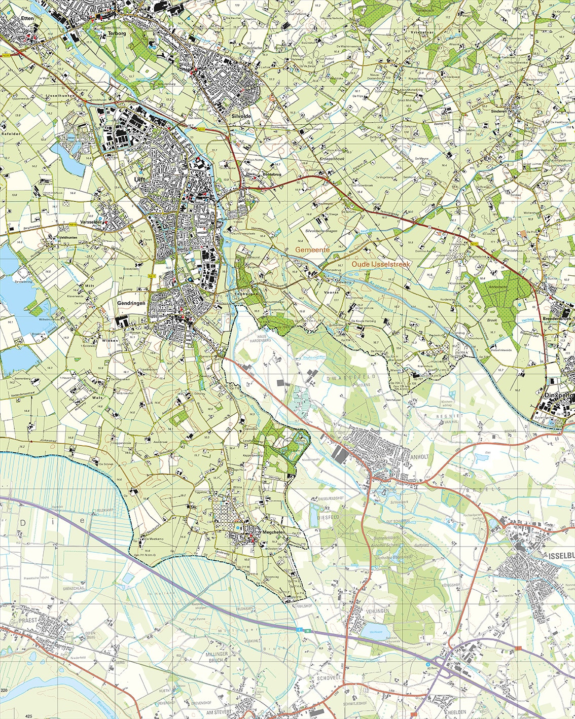 Topografische Kaart 41C Ulft digitaal