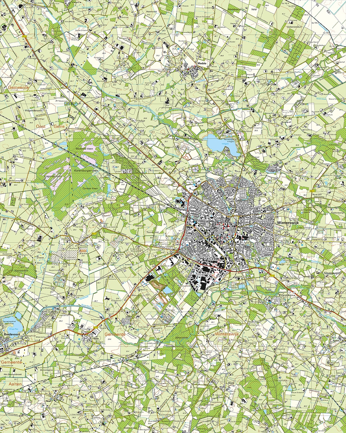 Topografische Kaart 41E Winterswijk digitaal
