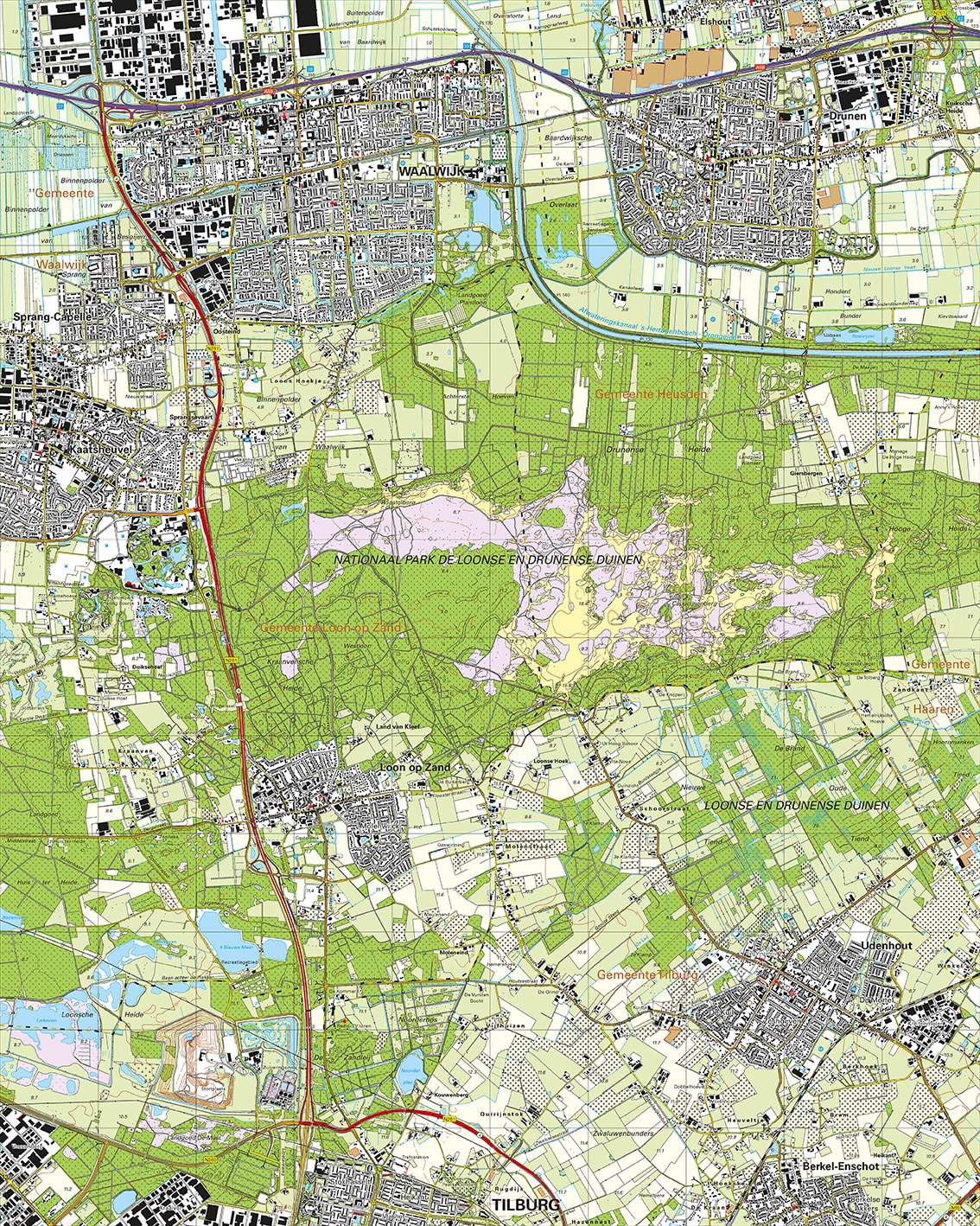 Topografische Kaart 44H Waalwijk digitaal
