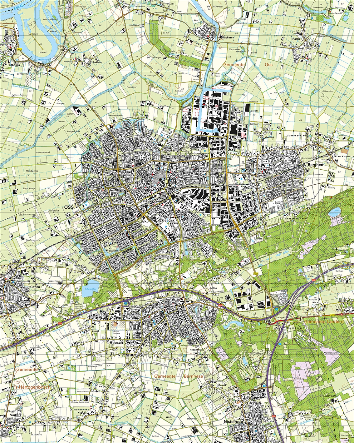 Topografische Kaart 45E Oss digitaal