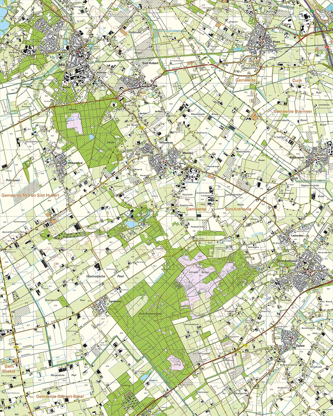 Topografische Kaart 46C Mill digitaal
