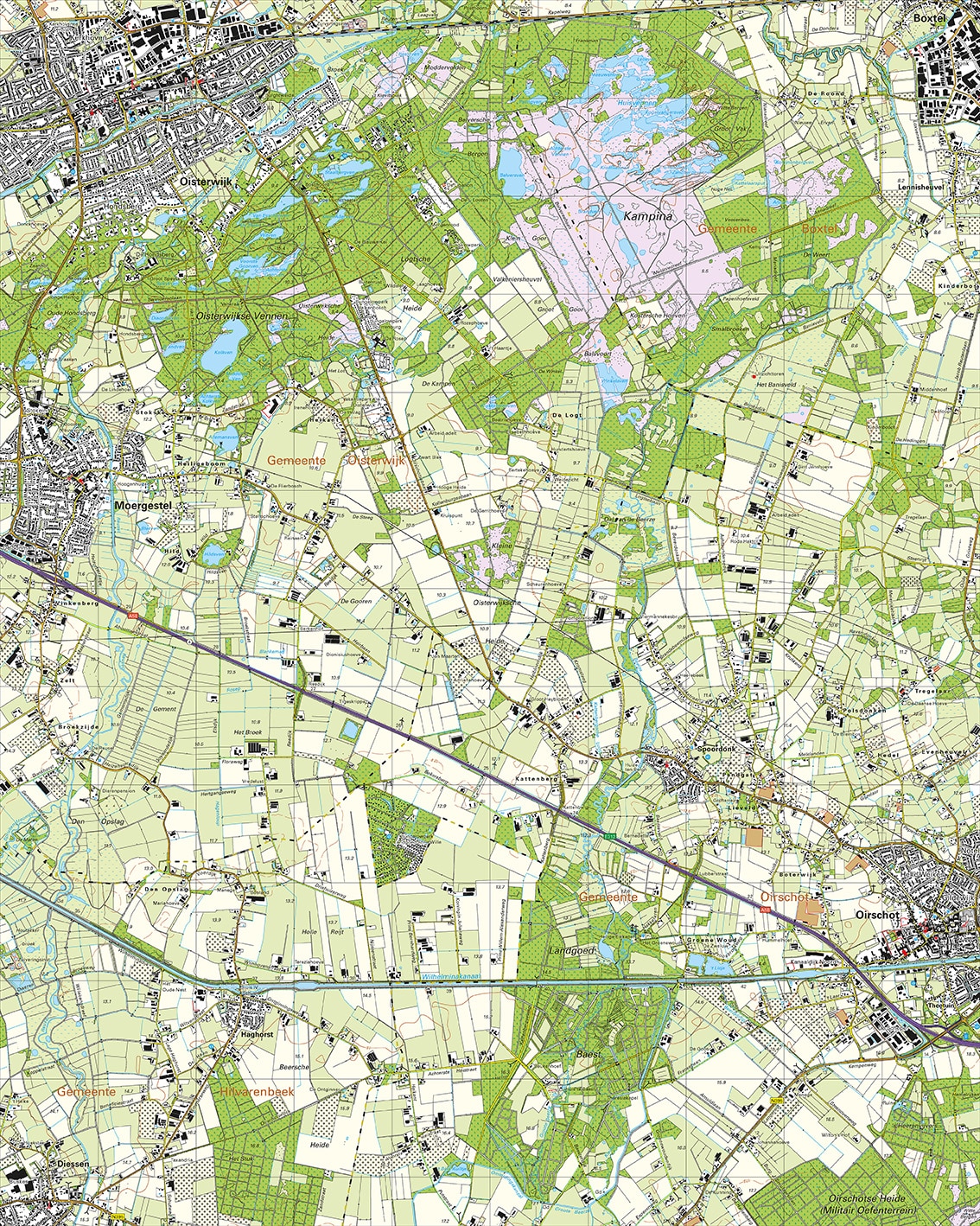 Topografische Kaart 51A Oisterwijk digitaal