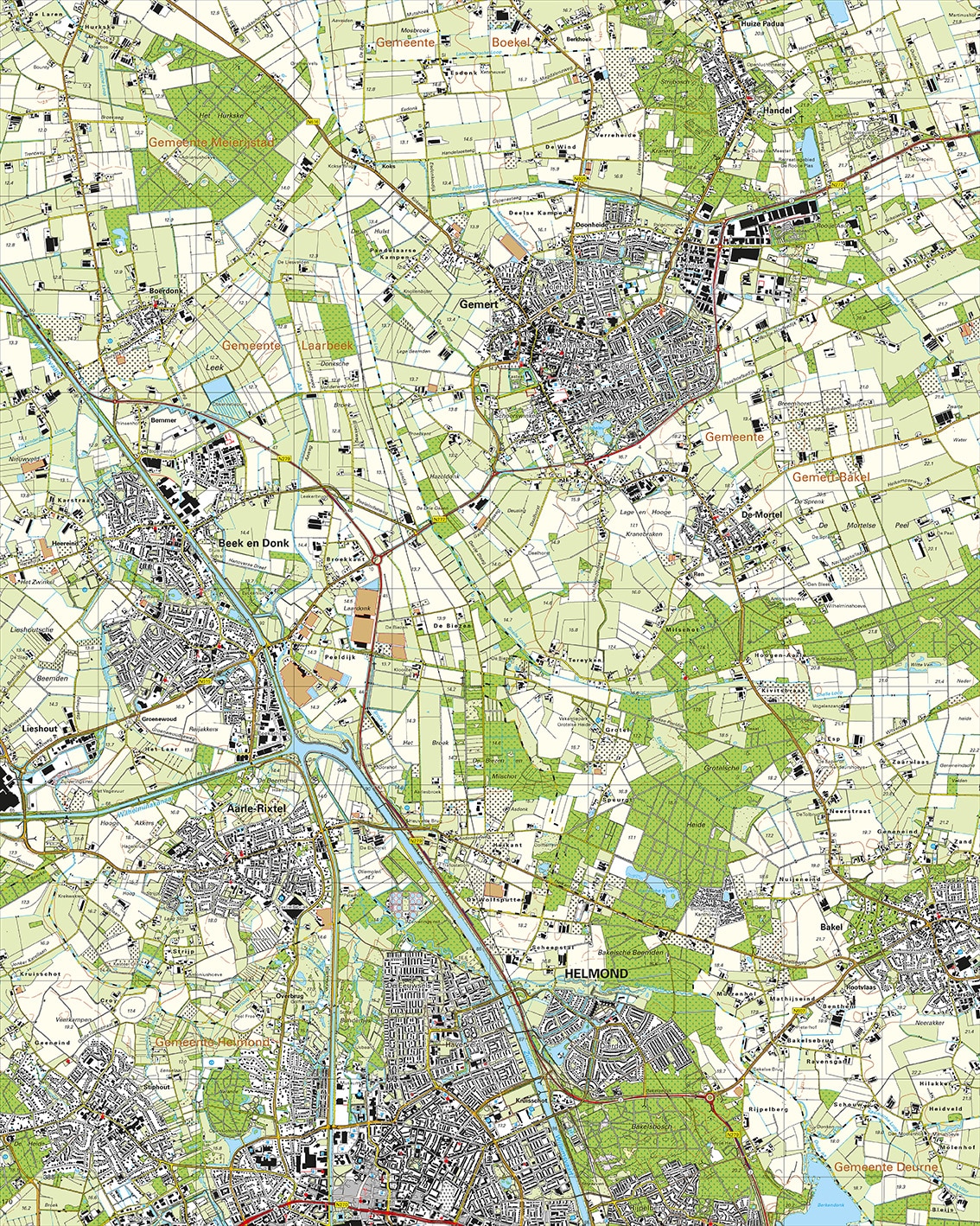 Topografische Kaart 51F Helmond digitaal
