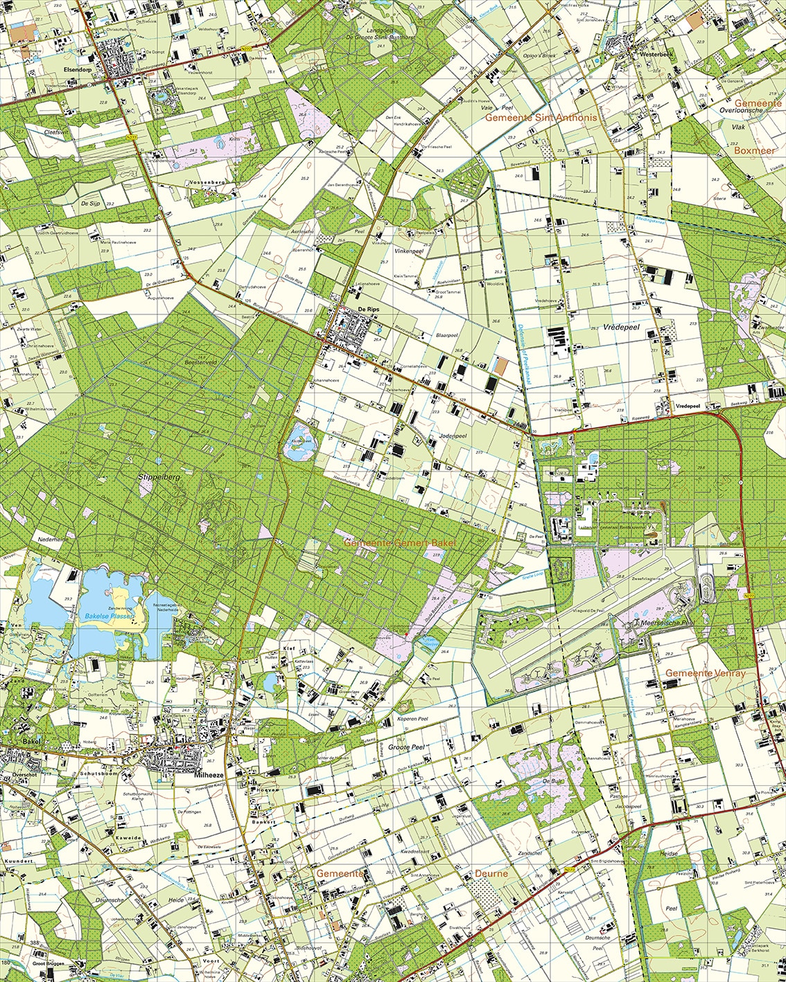Topografische Kaart 52A Milheeze digitaal