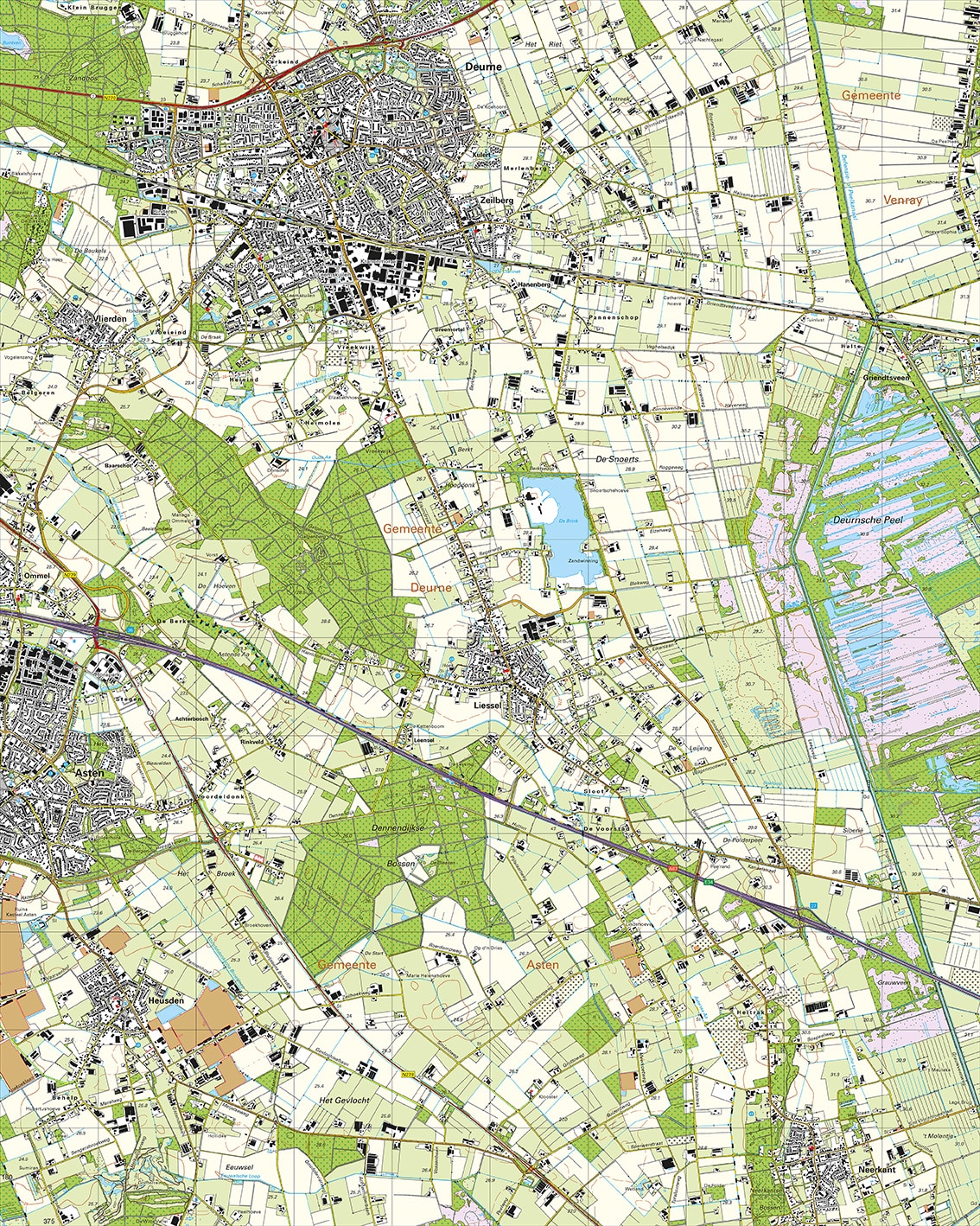 Topografische Kaart 52C Deurne digitaal