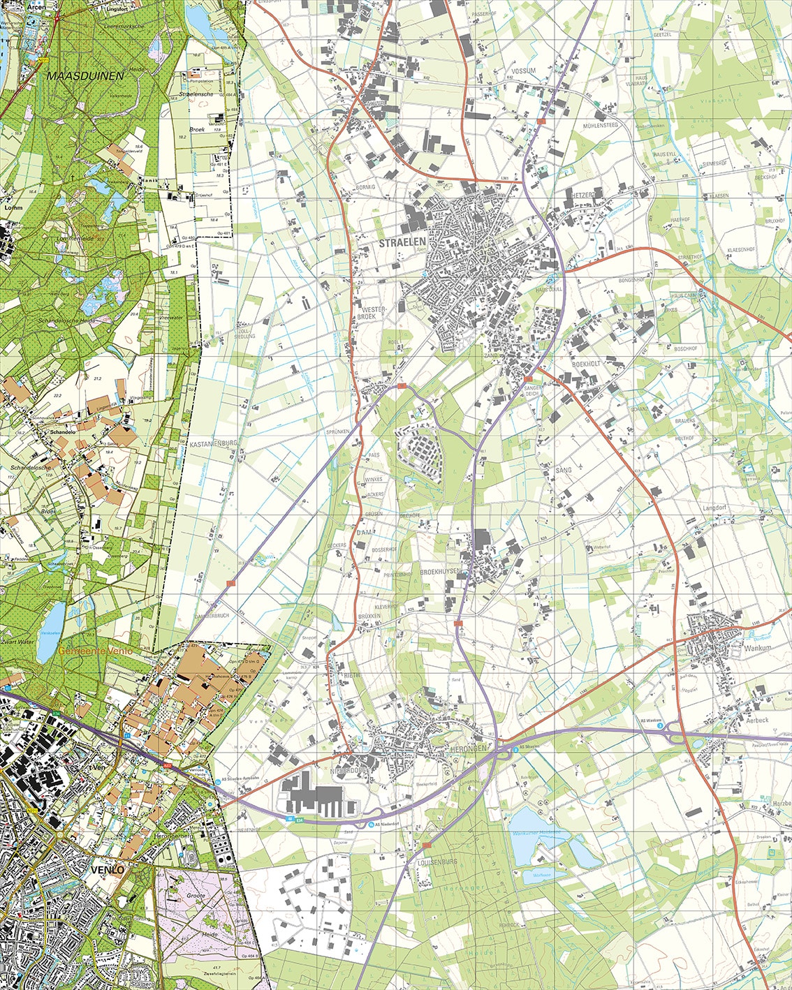 Topografische Kaart 52H Venlo digitaal