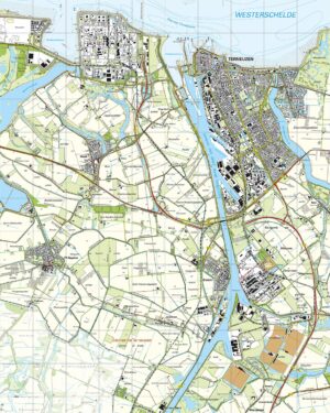 Topografische Kaart 54E Terneuzen digitaal
