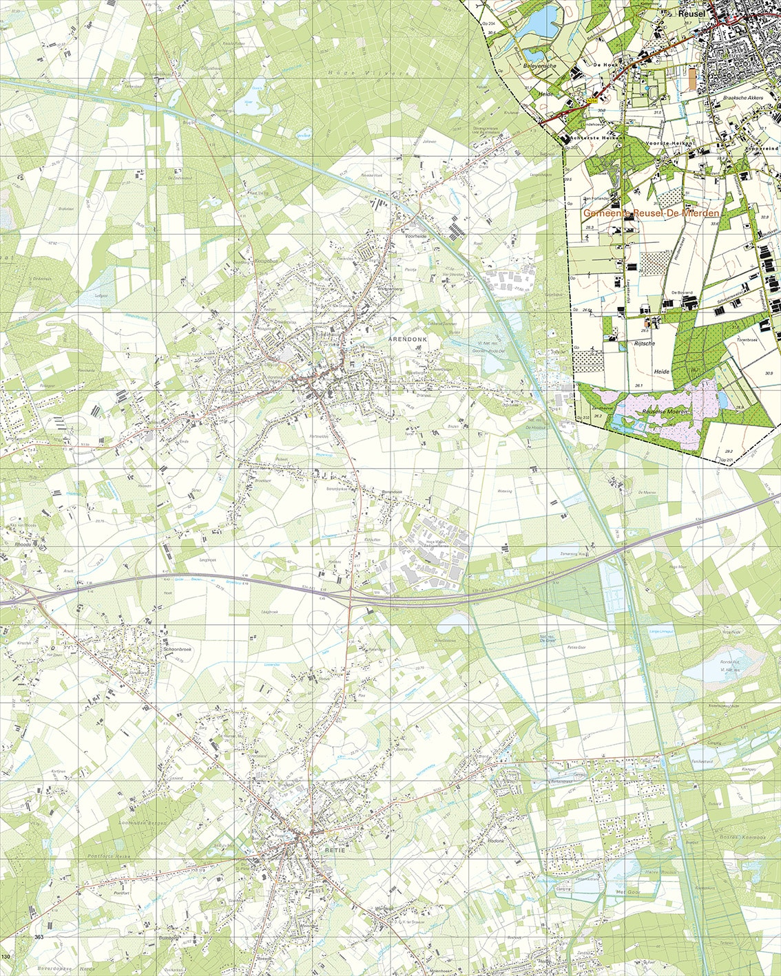 Topografische Kaart 56F Voortse Heikant digitaal