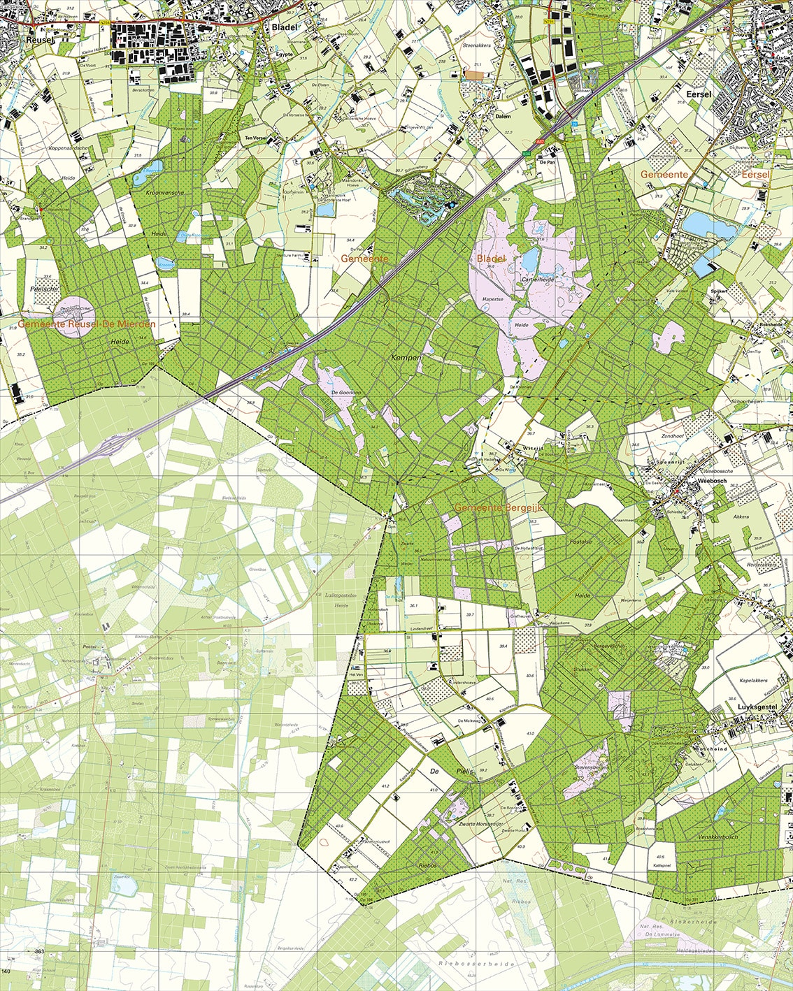 Topografische Kaart 57A Weebosch digitaal