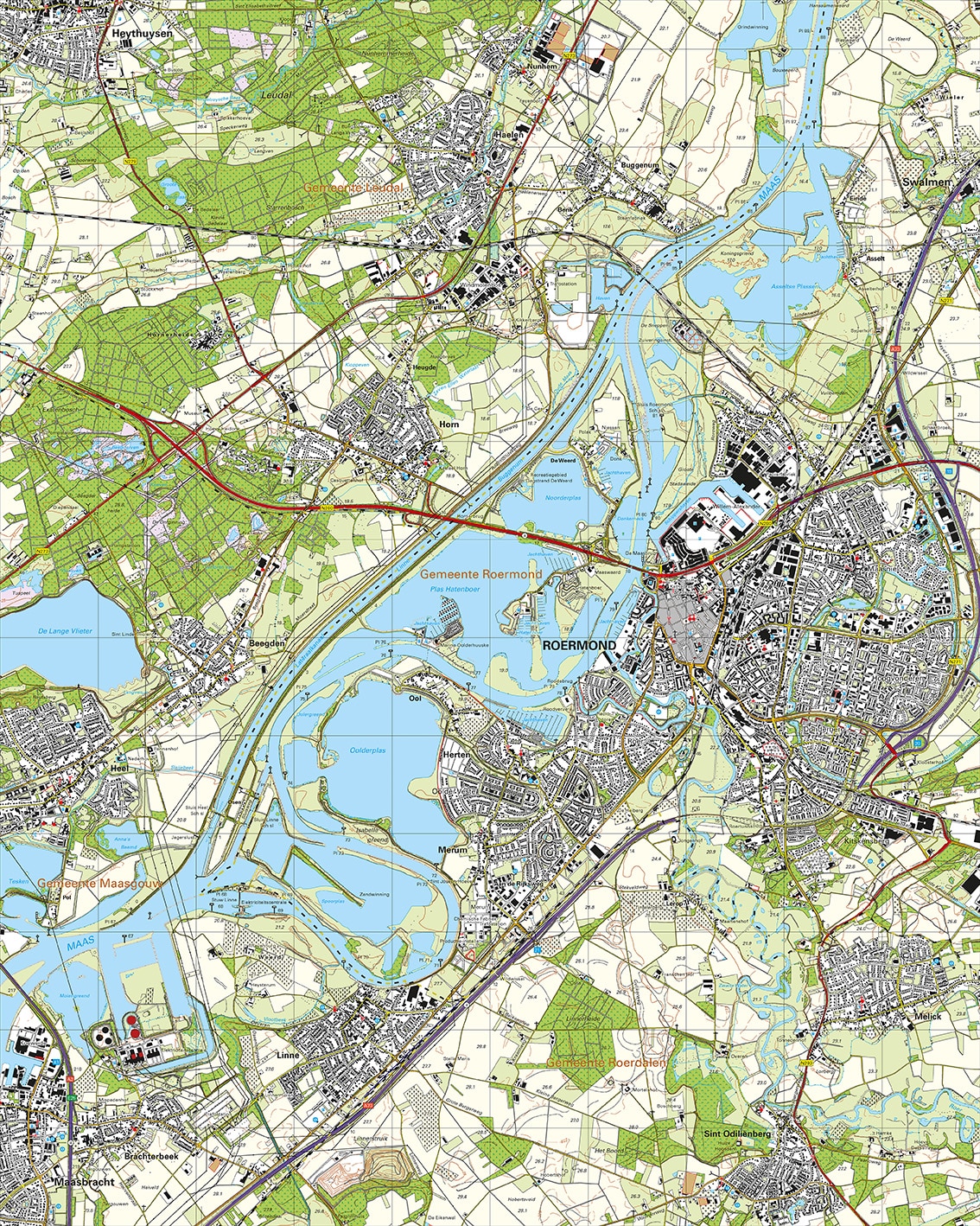Topografische Kaart 58D Roermond digitaal