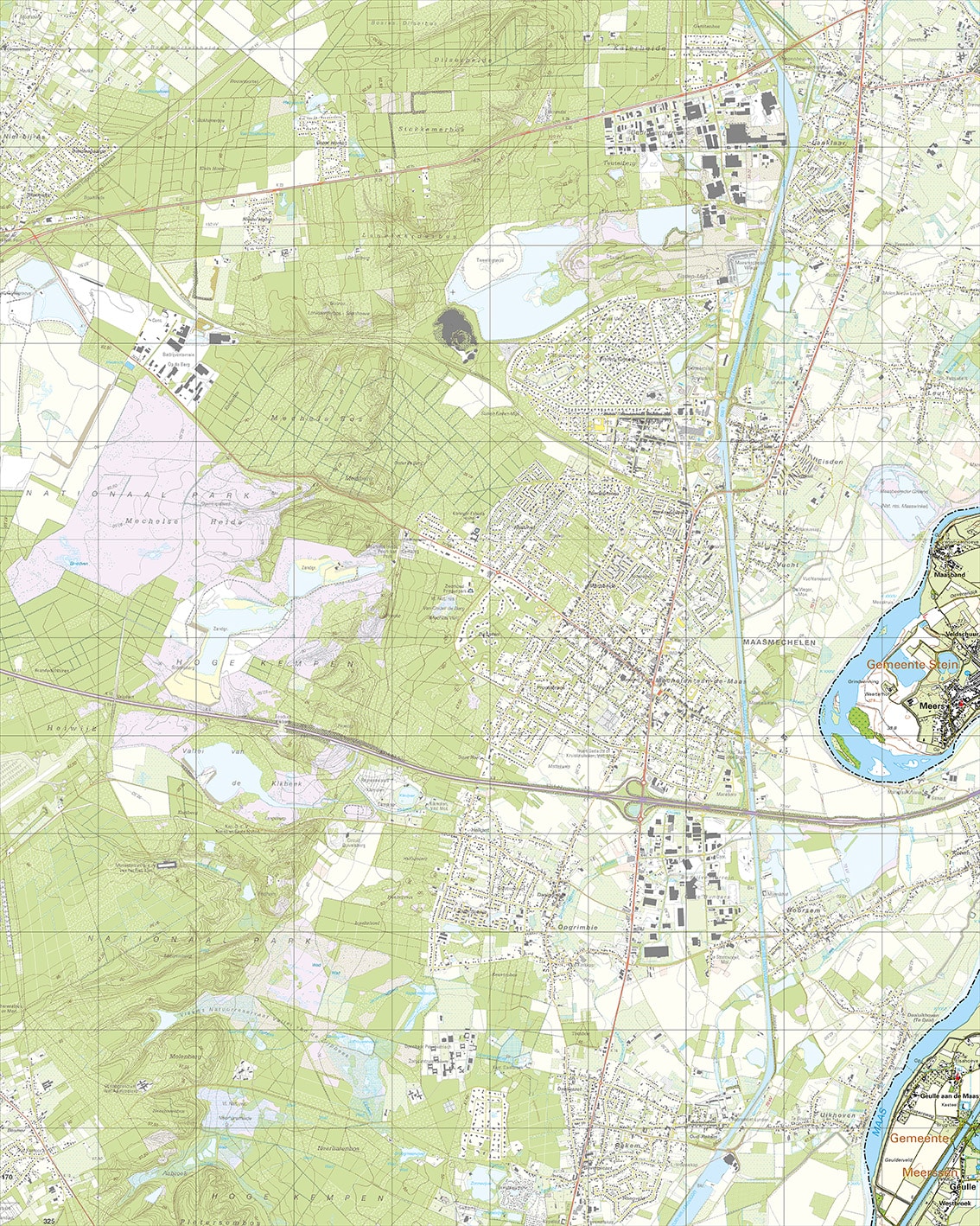 Topografische Kaart 59H Meers digitaal