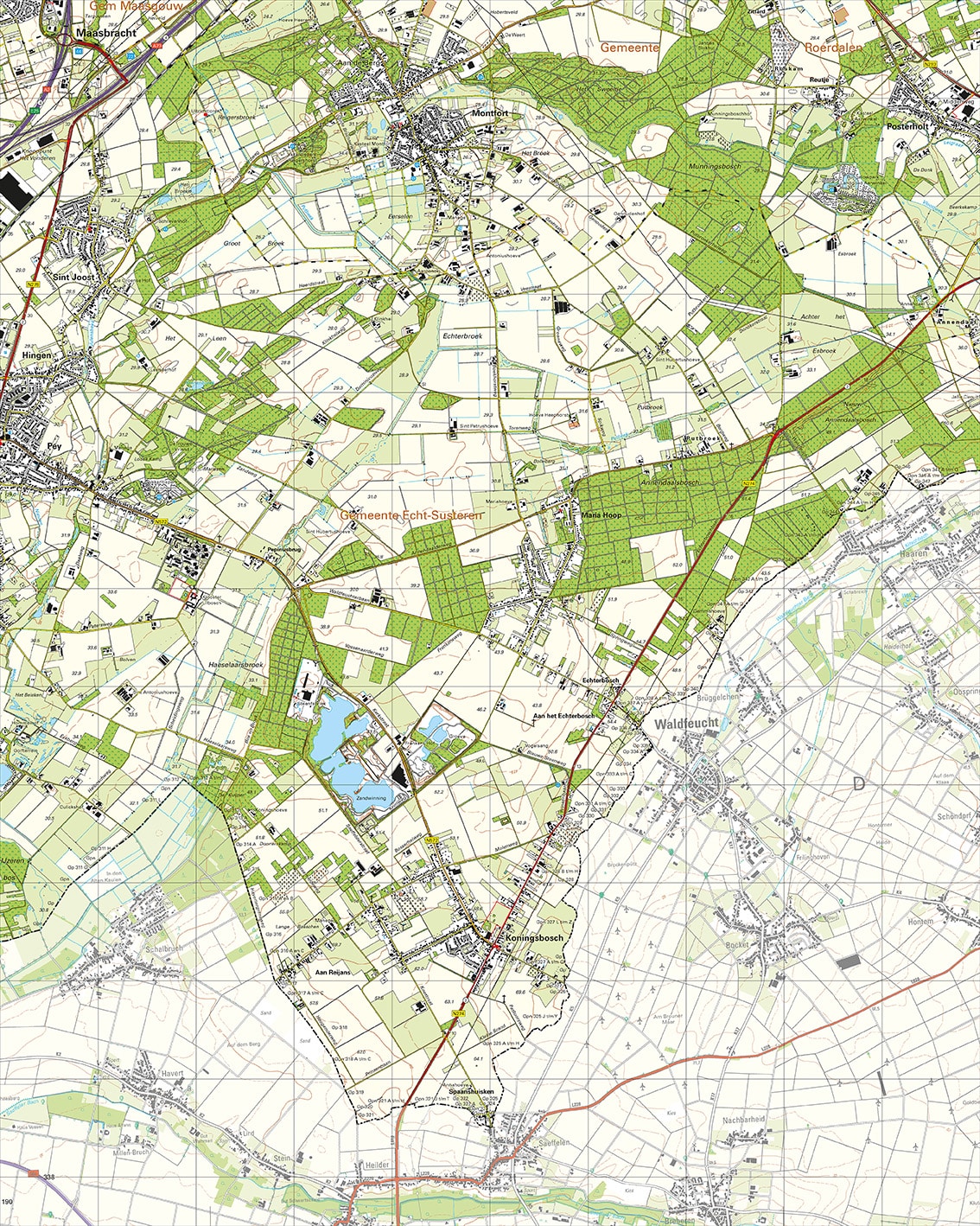 Topografische Kaart 60B Montfort digitaal
