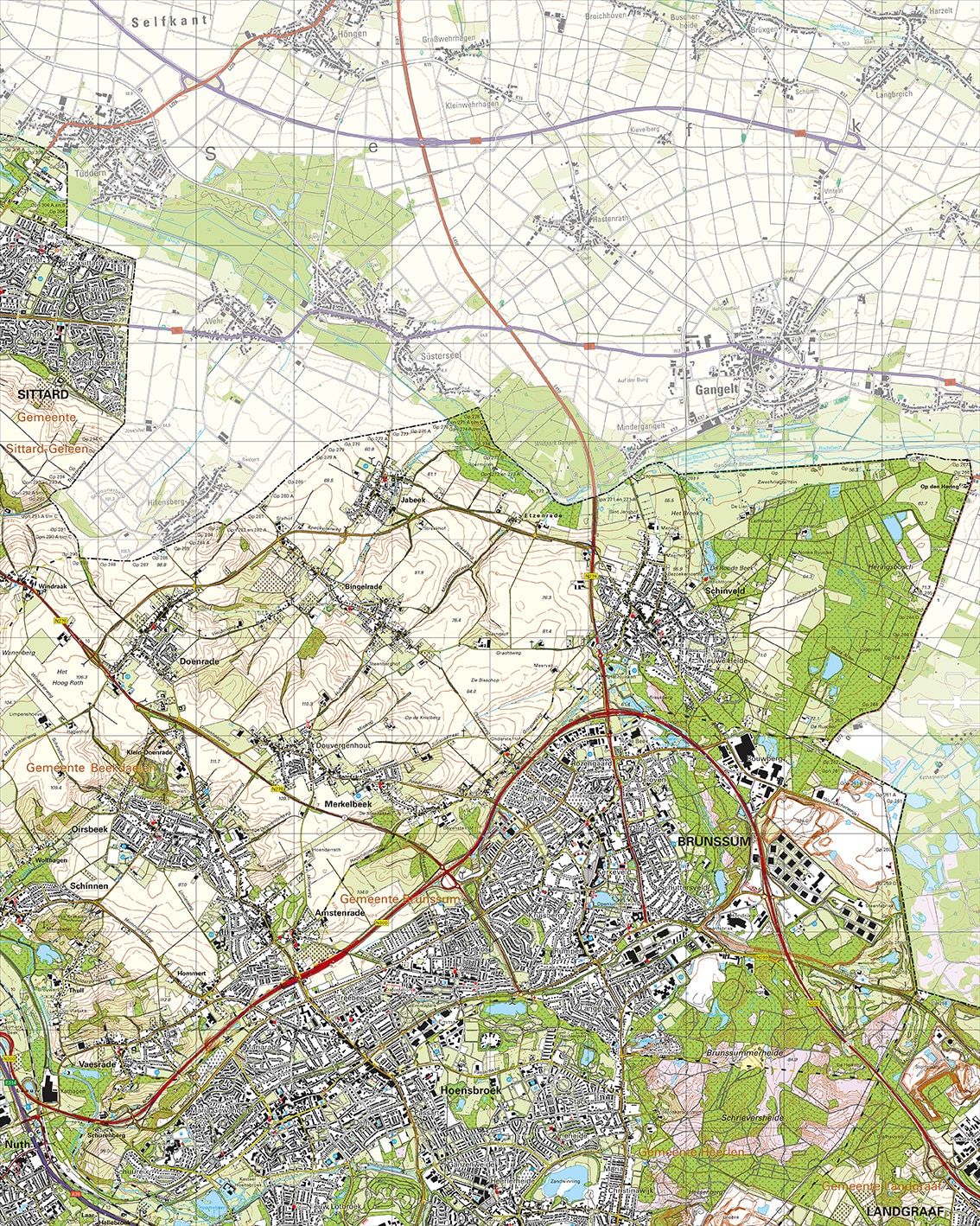 Topografische Kaart 60D Brunssum digitaal