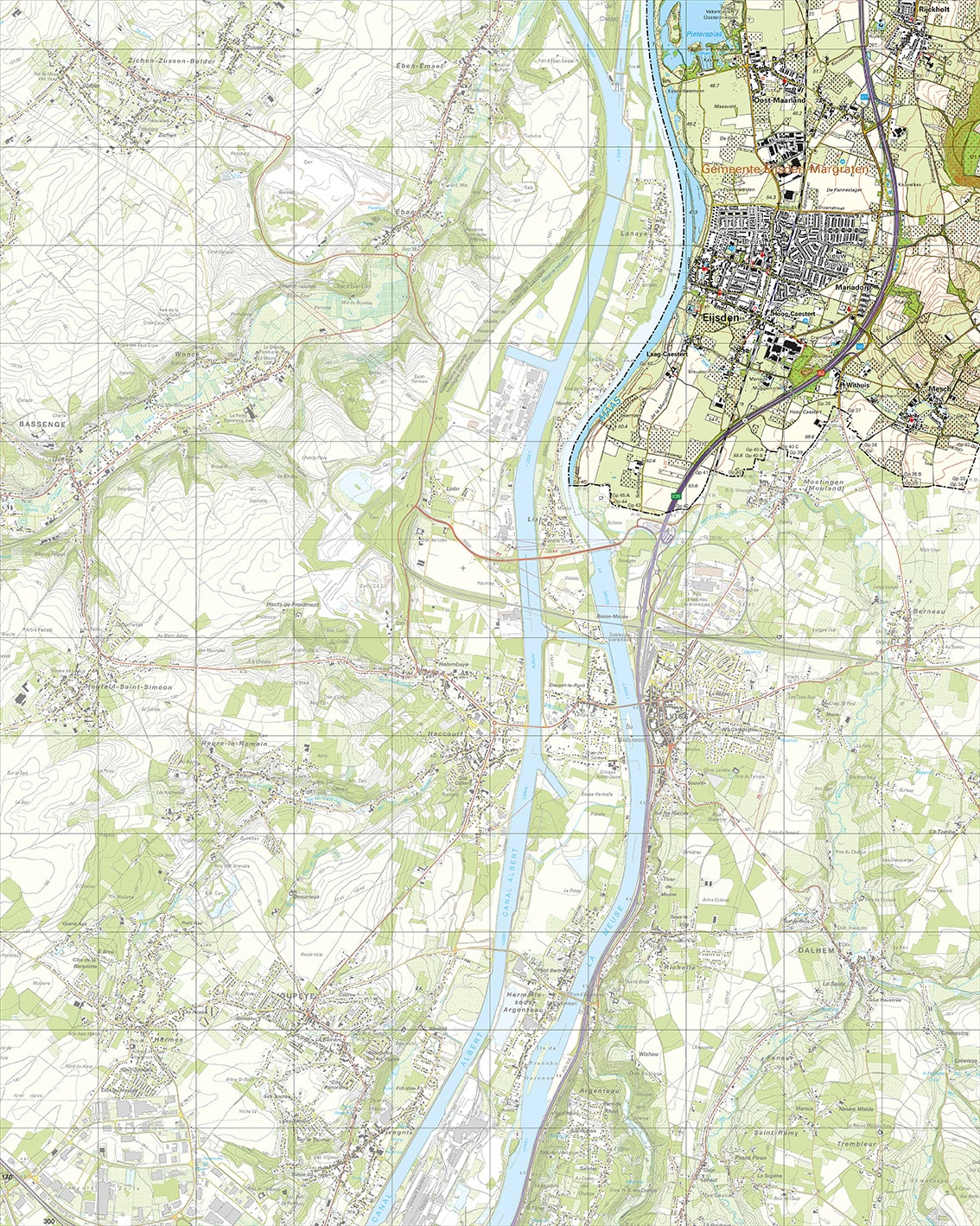 Topografische Kaart 61H Eijsden digitaal