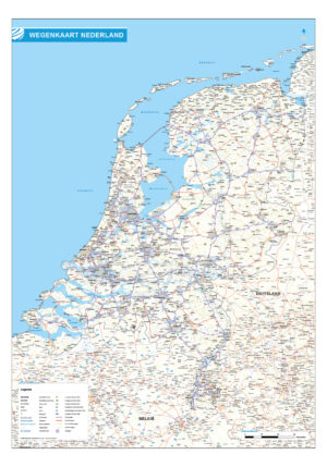 Wegenkaart Nederland
