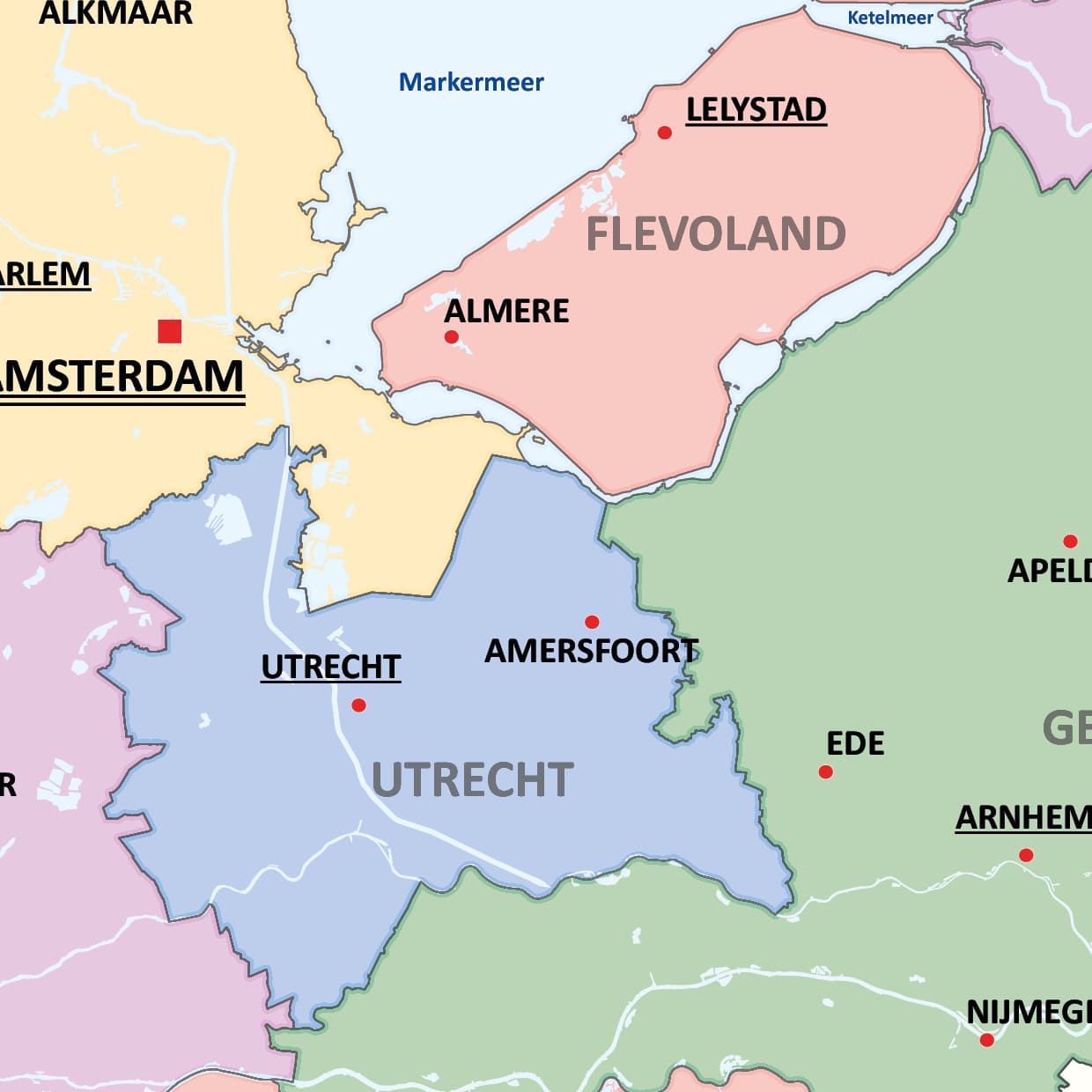 Provinciekaart Nederland - Afbeelding 2