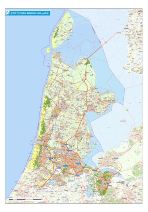 Postcodekaart Noord-Holland