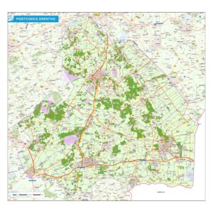 Postcodekaart provincie Drenthe