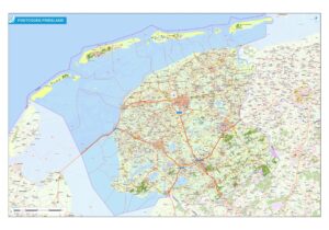 Postcodekaart provincie Friesland
