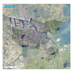 Luchtfoto Amsterdam met wijken