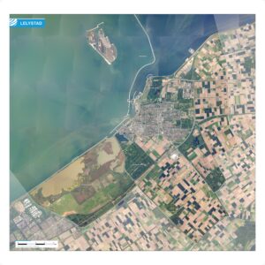 Luchtfoto Lelystad met wijken