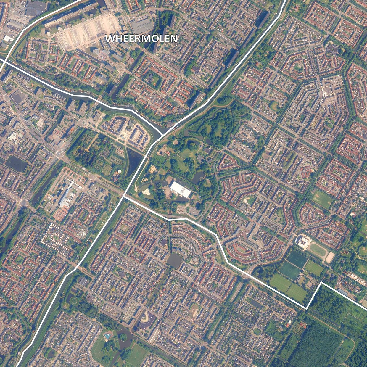 Luchtfoto Purmerend met wijken - Afbeelding 2