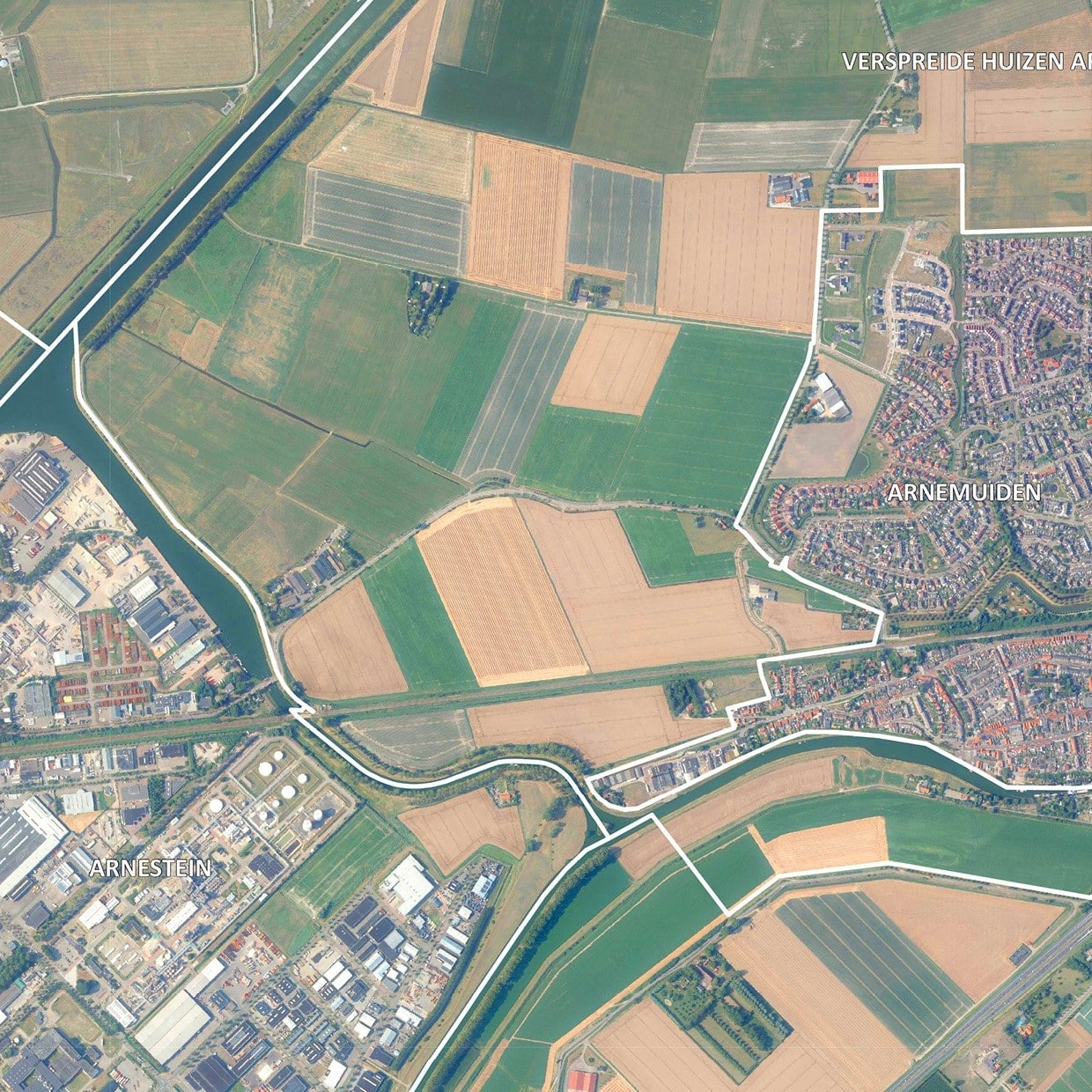 Luchtfoto Middelburg met wijken - Afbeelding 2