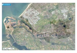 Luchtfoto Rotterdam met wijken