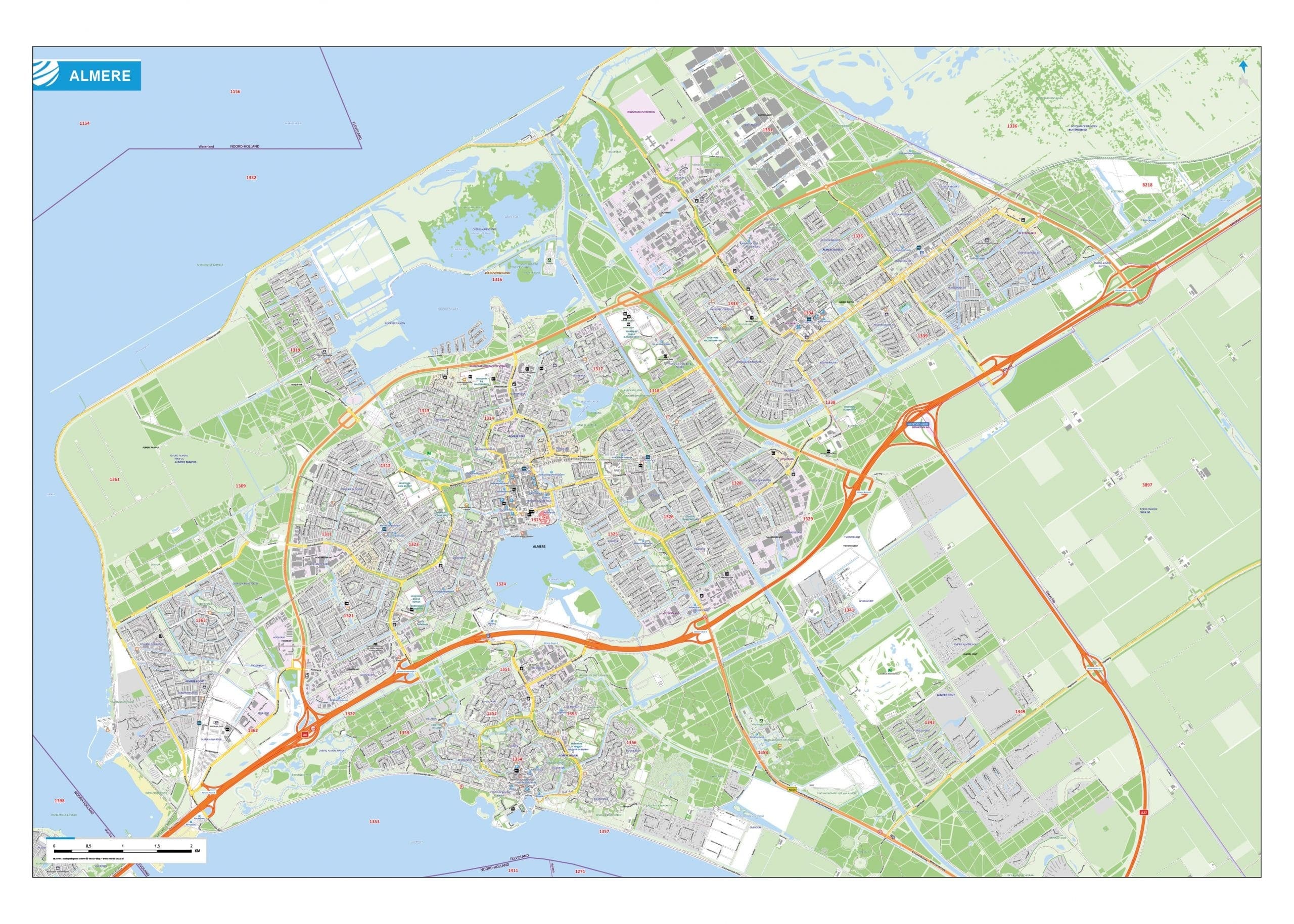 Kaart Almere