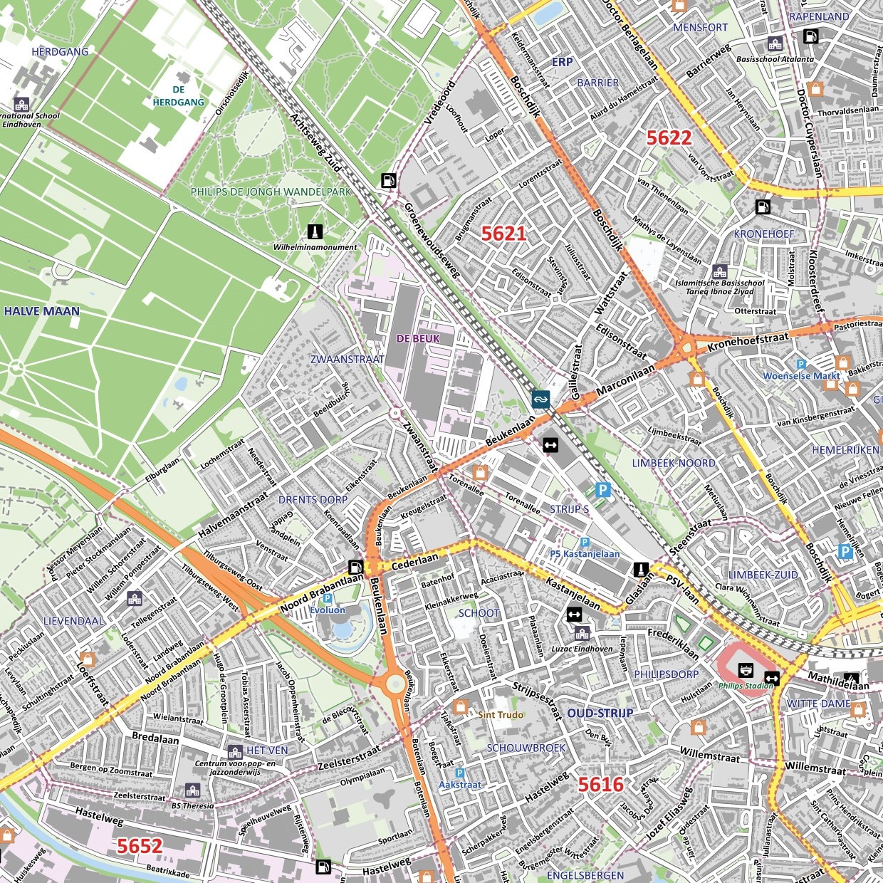 Kaart Eindhoven - Afbeelding 2