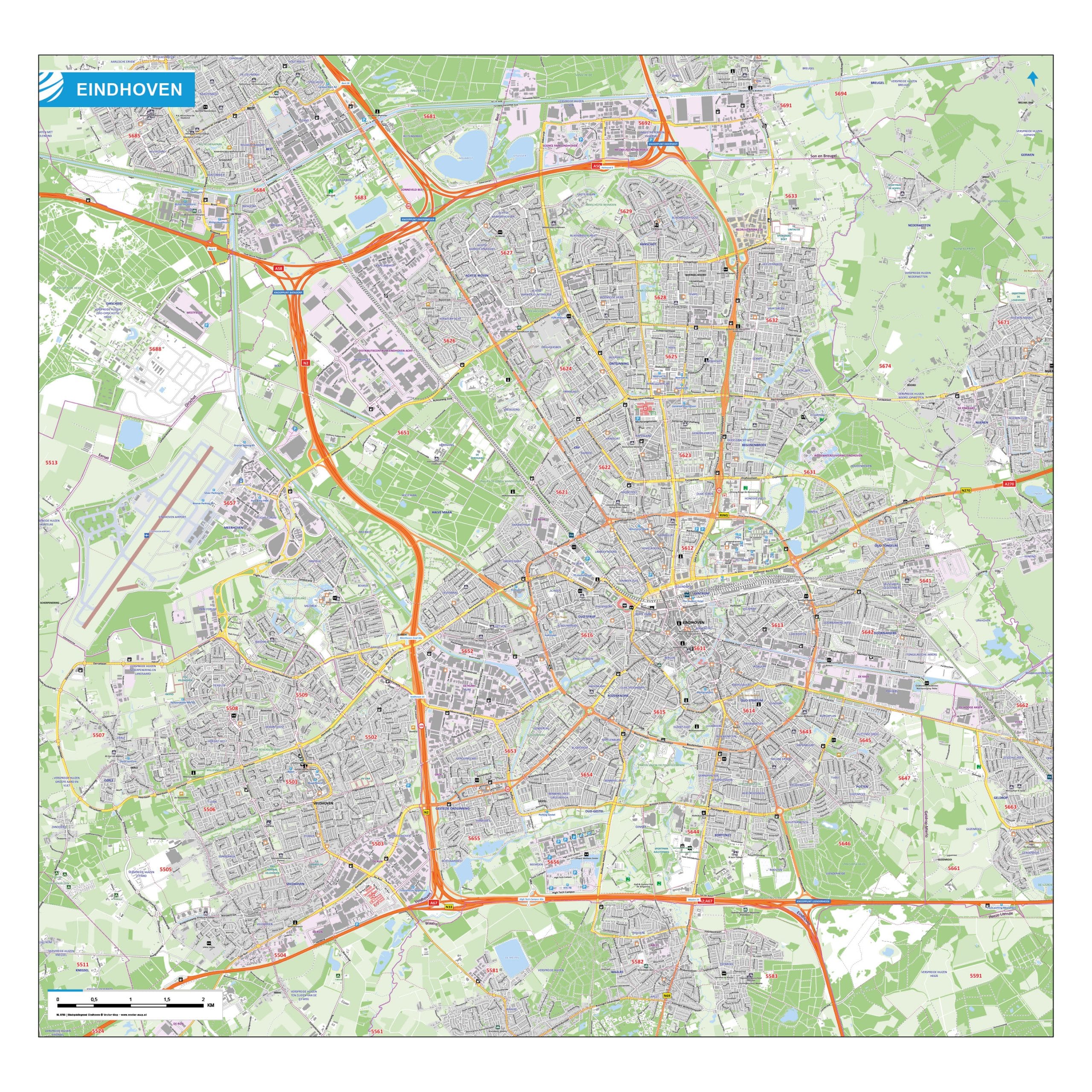 Kaart Eindhoven
