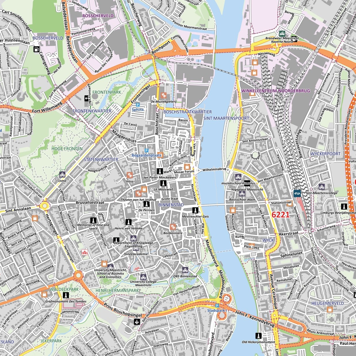 Kaart Maastricht - Afbeelding 2