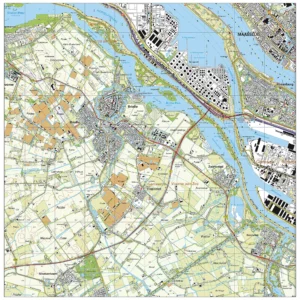 Topografische kaart Brielle