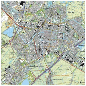 Topografische kaart Leiden